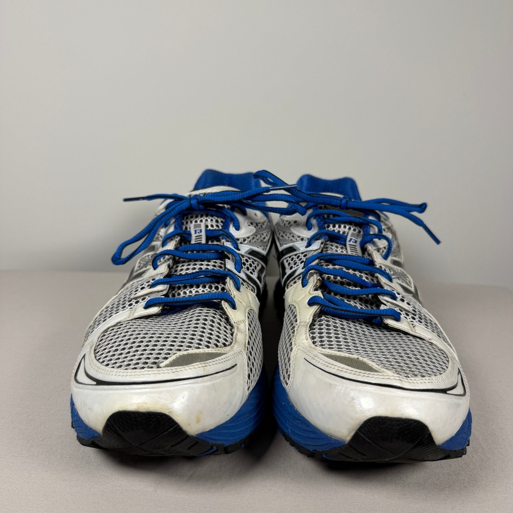 Asics Gel-Nimbus 13 Mens Running Shoes White‎ Blue Black Sneakers T134N - Picture 11 of 16
